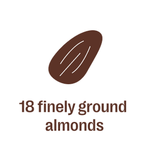 18 finely ground almonds.