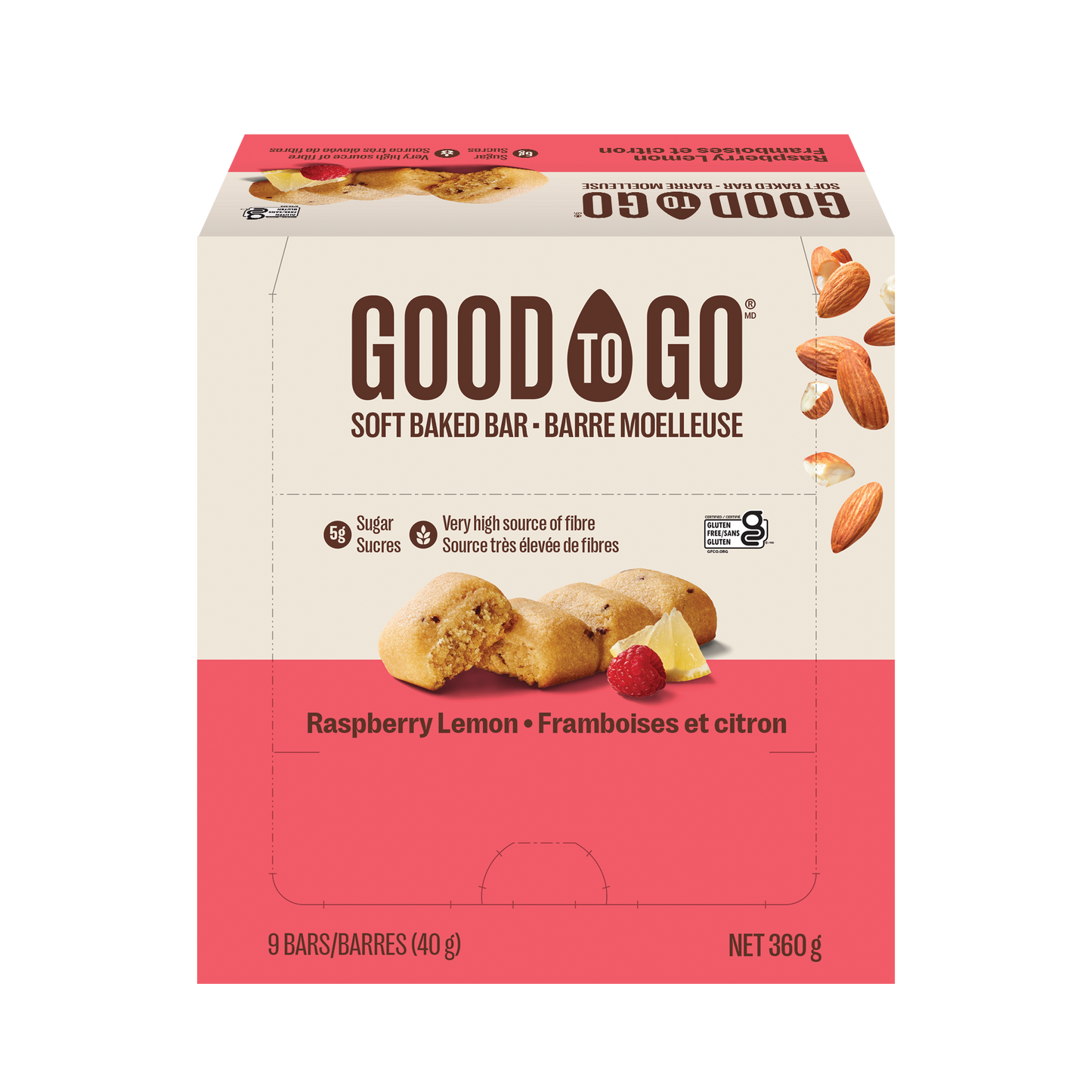 Raspberry Lemon Soft Baked Bars