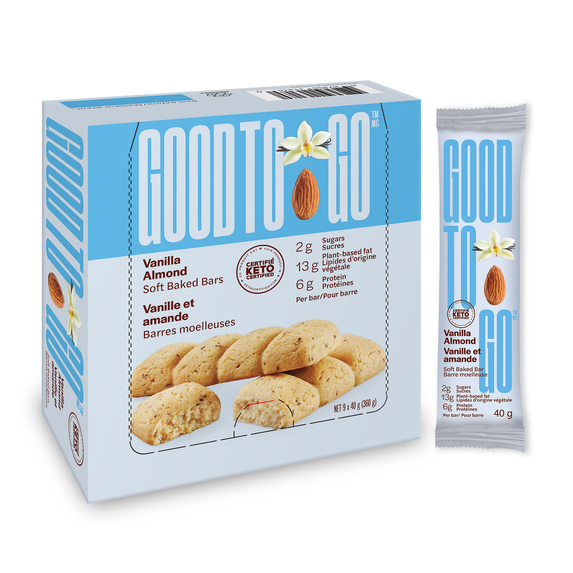 Vanilla Almond Snack Bar (9 Pack) - Keto