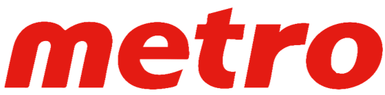 The Metro logo, one of the retailers where you can buy GOOD TO GO snacks.