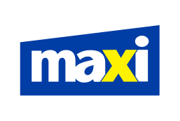 The Maxi logo, one of the retailers where you can buy GOOD TO GO snacks.