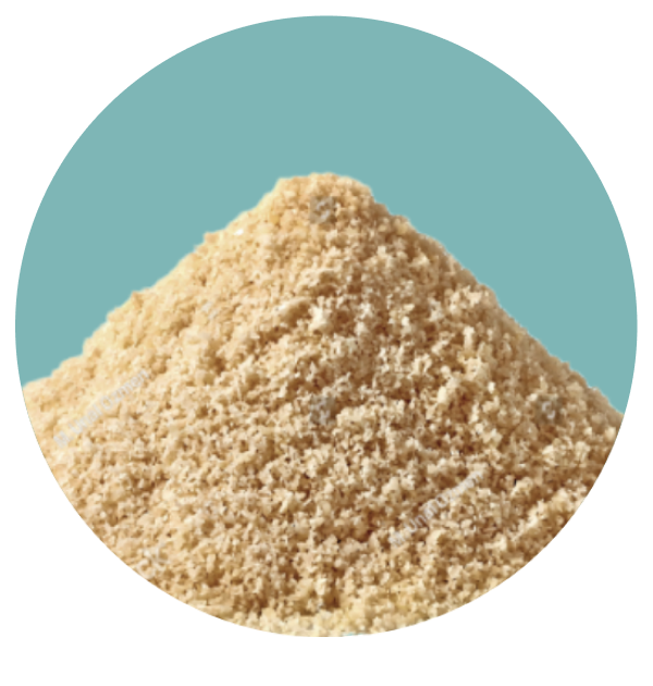 A close-up of almond flour.